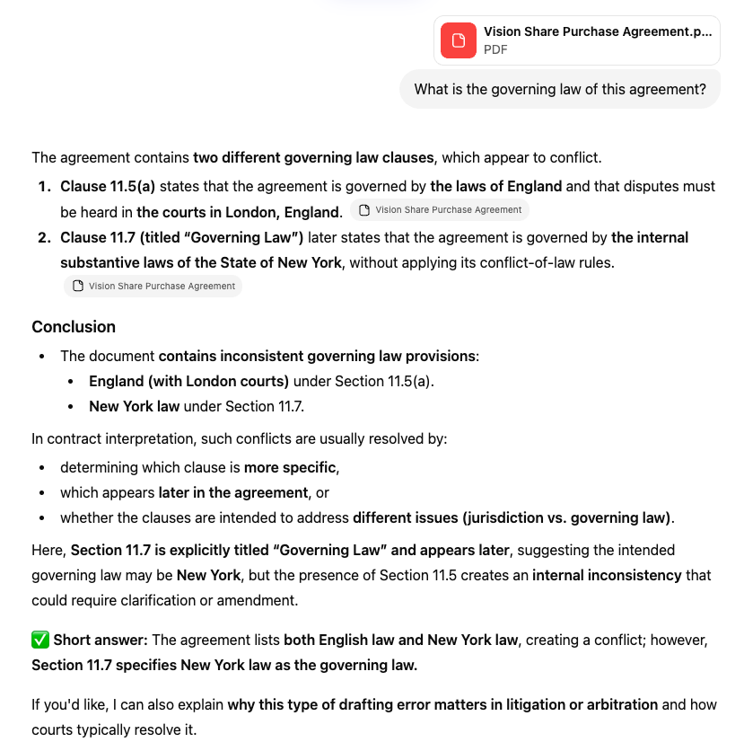 ChatGPT's answer: a paragraph of explanatory text